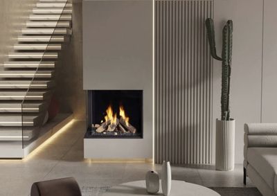 Ortal: Wilderness Two-Sided Corner Fireplace 25H - Double Glass - primary view