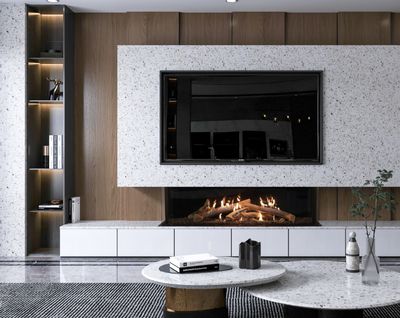 Ortal: Two Sided Corner Fireplace 60 - Double Glass - primary view