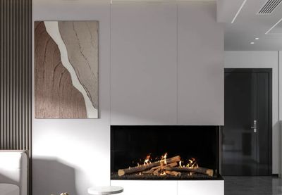 Ortal: Two Sided Corner Fireplace 60HH - Double Glass - primary view