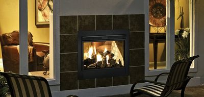 Hearth & Home Technologies: Twilight Indoor/Outdoor See-Through Fireplace - primary view