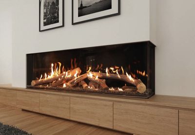 Ortal: Two Sided Corner Fireplace 77H - primary view