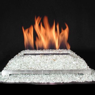 Rasmussen: FireGlitter Sets – With Glass Match Lighted/Control Ready - Stainless Steel Burner 18in NG - primary view