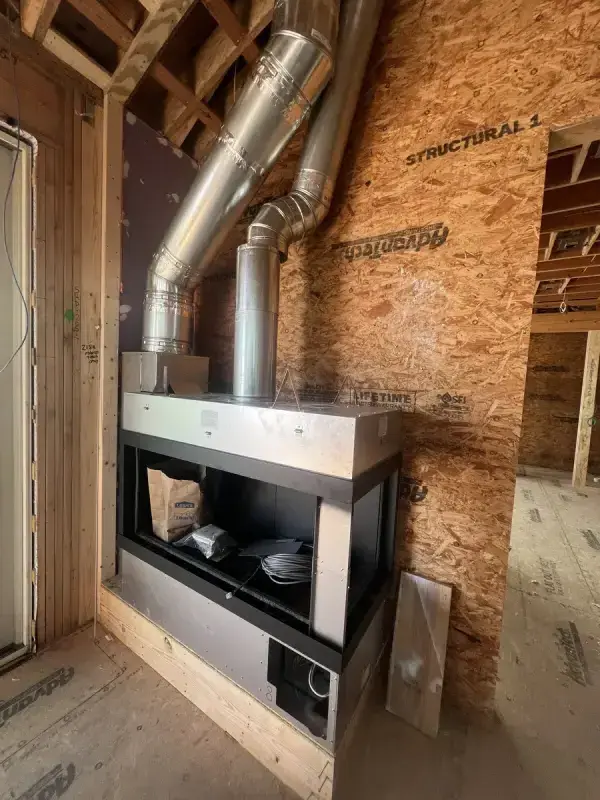 Stellar fireplace installation in a new construction home by Leonard Builders on Kiawah Island