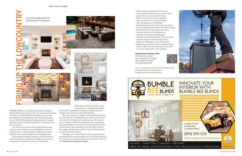 WilliamSmith Fireplaces featured in Stroll Magazine