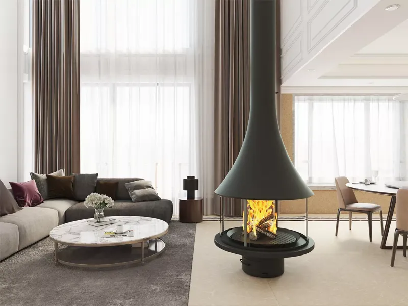 JC Bordelet Marina 993 showing natural color glaze and circular hearth