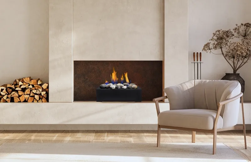 Element 4 Gas Stones vent-free insert in minimalist cream interior