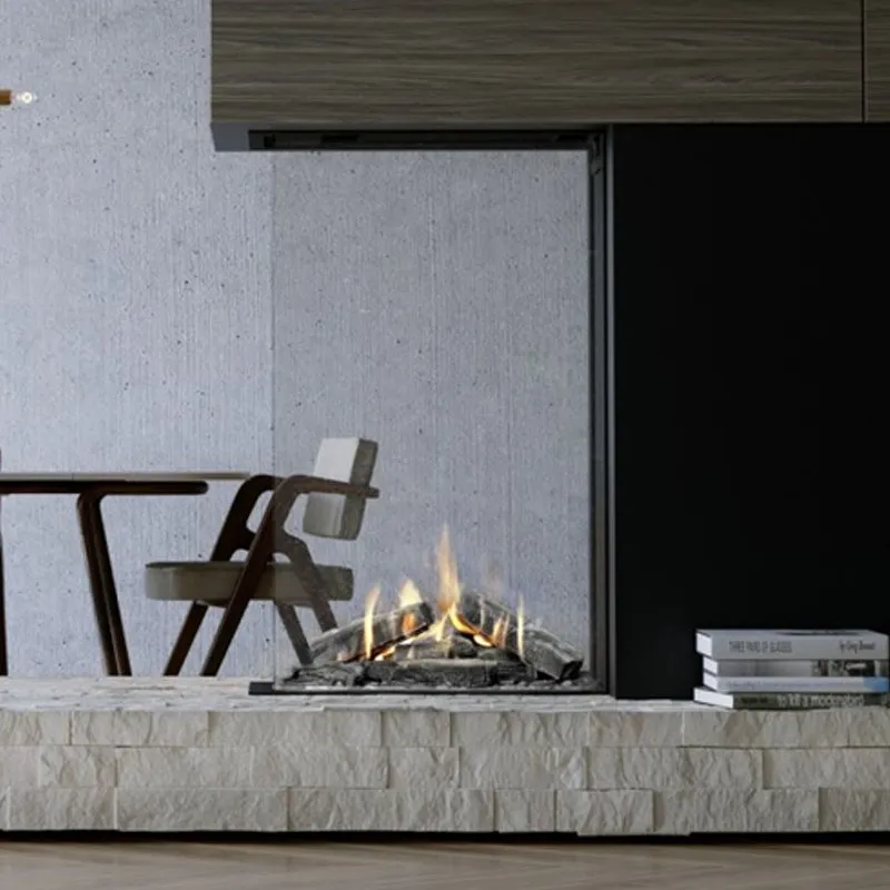 Element 4 Sky Room Divider corner installation on stone base