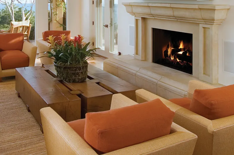 FireRock Vent Free Fireplace in modern interior without chimney