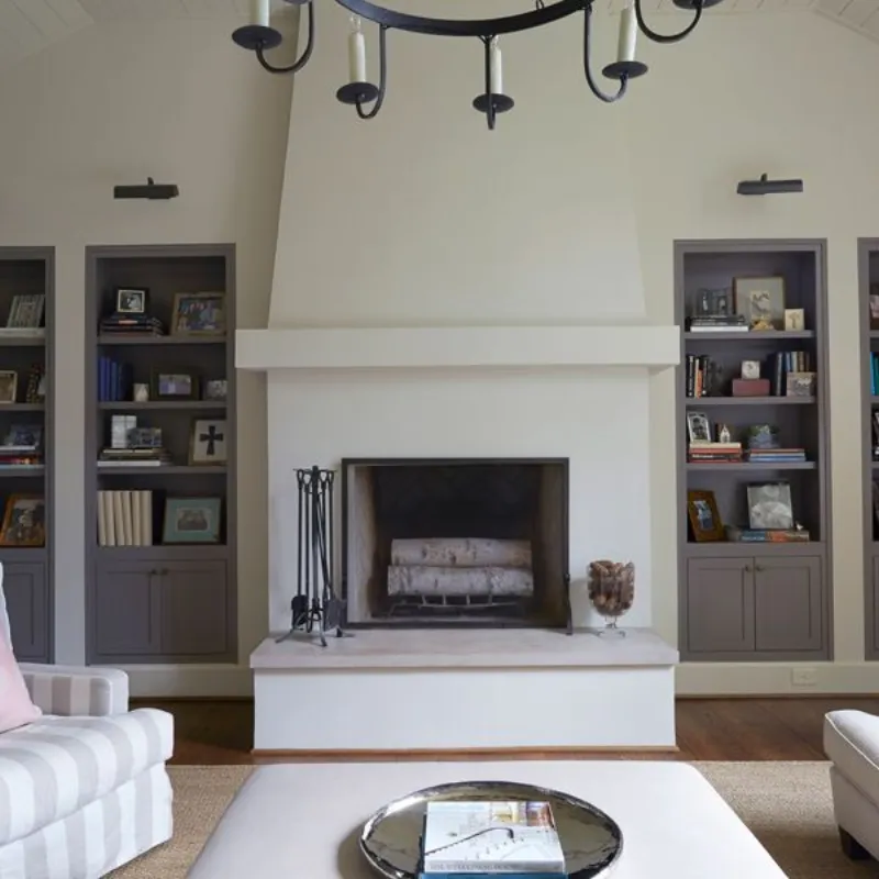 FireRock Conventional Indoor Fireplace with traditional mantle